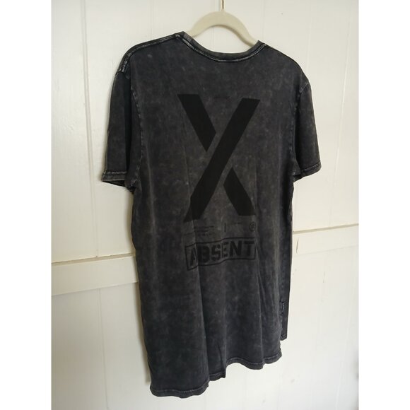Absent EXCHEQUER TEE Graphic T Shirt Mens M Charcoal Gray Cotton Short Sleeve - Picture 15 of 16